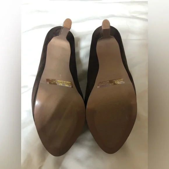 QUPID FAUX SUEDE PEEP TOE HIGH HEEL PUMPS 8.5 - Picture 3 of 9